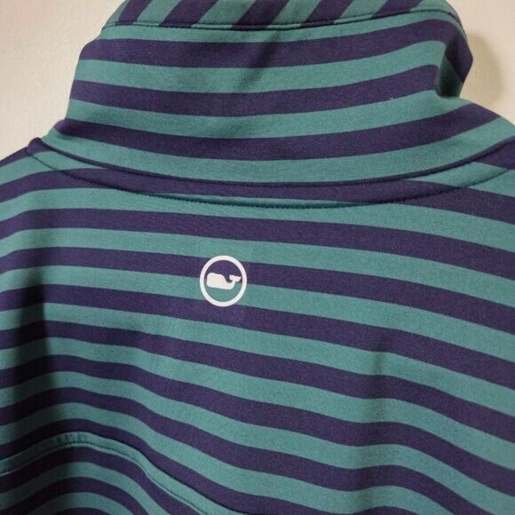 LIKE NEW VINEYARD VINES BLUE/ GREEN THE SHEP LONGSLEEVES MOCK NECK TOP SIZE L - Picture 11 of 16